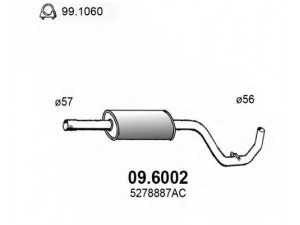 ASSO 09.6002 vidurinis duslintuvas 
 Išmetimo sistema -> Duslintuvas
5278887AC