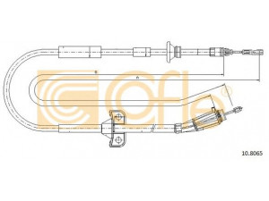 COFLE 10.8065 trosas, stovėjimo stabdys 
 Stabdžių sistema -> Valdymo svirtys/trosai
30665093, 30714831, 31257604, 9173146