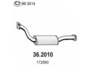 ASSO 36.2010 priekinis duslintuvas 
 Išmetimo sistema -> Duslintuvas
171720, 172890