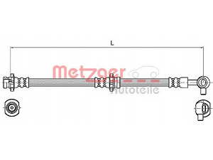 METZGER 4110131 stabdžių žarnelė 
 Stabdžių sistema -> Stabdžių žarnelės
46210-8H305, 46210-8H30B