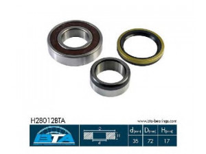 BTA H28012BTA rato guolio komplektas 
 Ašies montavimas/vairavimo mechanizmas/ratai -> Rato stebulė/montavimas -> Rato guolis
4700323