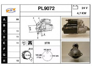 SNRA PL9072 starteris