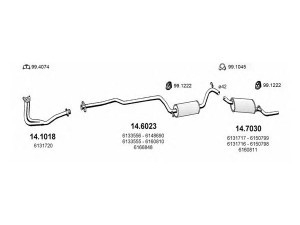 ASSO ART1009 išmetimo sistema 
 Išmetimo sistema -> Išmetimo sistema, visa