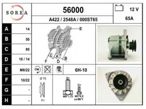 EAI 56000 kintamosios srovės generatorius 
 Elektros įranga -> Kint. sr. generatorius/dalys -> Kintamosios srovės generatorius
027903015, 027903015X