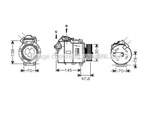 AVA QUALITY COOLING BWK331 kompresorius, oro kondicionierius 
 Oro kondicionavimas -> Kompresorius/dalys
64509118602, 64509180548, 64529118601