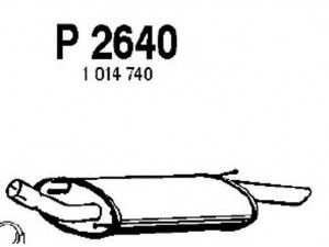 FENNO P2640 galinis duslintuvas 
 Išmetimo sistema -> Duslintuvas
1003892, 1014740, 1054592, 1089651