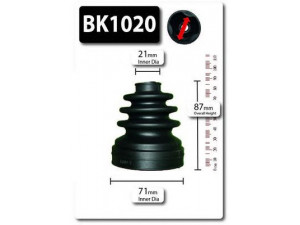 SHAFTEC BK1020 gofruotoji membrana, kardaninis velenas 
 Ratų pavara -> Gofruotoji membrana
