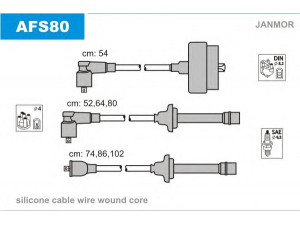 JANMOR AFS80 uždegimo laido komplektas 
 Kibirkšties / kaitinamasis uždegimas -> Uždegimo laidai/jungtys
60513073, 60569350, 60569351, 60569352
