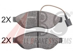 A.B.S. 37907 stabdžių trinkelių rinkinys, diskinis stabdys 
 Techninės priežiūros dalys -> Papildomas remontas
77366018, 77366020