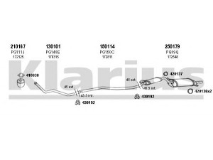 KLARIUS 630072E išmetimo sistema 
 Išmetimo sistema -> Išmetimo sistema, visa
