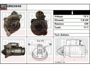 DELCO REMY DRS3949 starteris 
 Elektros įranga -> Starterio sistema -> Starteris
5802EF, 5802W7, 5802X9, 5802Y0