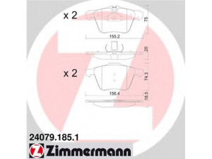 ZIMMERMANN 24079.185.1 stabdžių trinkelių rinkinys, diskinis stabdys 
 Techninės priežiūros dalys -> Papildomas remontas
C2C 27291, C2C 36974, C2C 40926