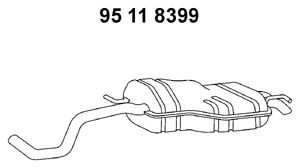 EBERSPÄCHER 95 11 8399 galinis duslintuvas 
 Išmetimo sistema -> Duslintuvas
1J6.253.609 BA, 1J6.253.609 CB