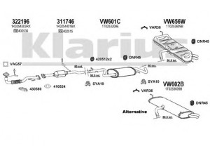 KLARIUS 931684U išmetimo sistema 
 Išmetimo sistema -> Išmetimo sistema, visa