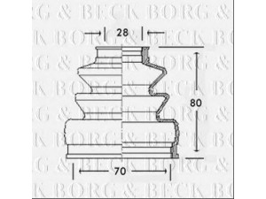 BORG & BECK BCB2568 gofruotoji membrana, kardaninis velenas 
 Ratų pavara -> Gofruotoji membrana
BAU4446