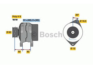 BOSCH 0 986 049 420 kintamosios srovės generatorius 
 Elektros įranga -> Kint. sr. generatorius/dalys -> Kintamosios srovės generatorius
46231699, 46407645, 46420964, 46420965