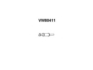 VENEPORTE VW80411 priekinis duslintuvas 
 Išmetimo sistema -> Duslintuvas
1H0131212C