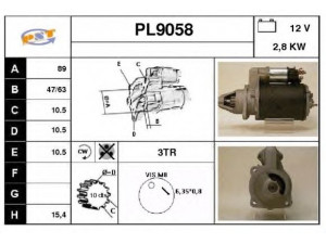 SNRA PL9058 starteris