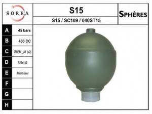 EAI S15 pakabos sfera, pneumatinė pakaba 
 Pakaba -> Važiavimo aukščio kontrolė/hidraulinė pakaba
96068903, 96087641
