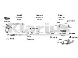 KLARIUS 391337E išmetimo sistema 
 Išmetimo sistema -> Išmetimo sistema, visa