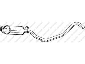 BOSAL 282-119 vidurinis duslintuvas 
 Išmetimo sistema -> Duslintuvas
8 52 086, 8 52 855, 90285136, 8 52 086