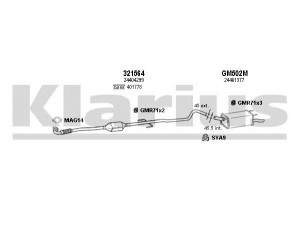 KLARIUS 391329U išmetimo sistema