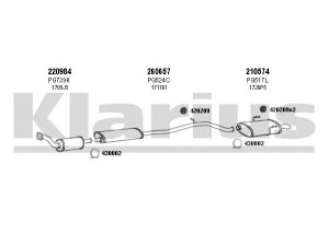 KLARIUS 630487E išmetimo sistema