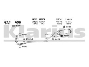 KLARIUS 630945E išmetimo sistema 
 Išmetimo sistema -> Išmetimo sistema, visa