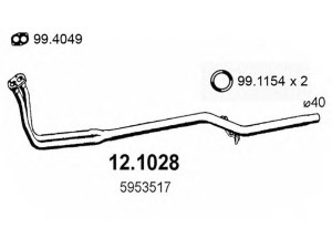 ASSO 12.1028 išleidimo kolektorius 
 Išmetimo sistema -> Išmetimo vamzdžiai
5953517, 7558310, 7858310