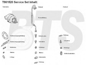 BTS Turbo T981520 kompresorius, įkrovimo sistema 
 Išmetimo sistema -> Turbokompresorius