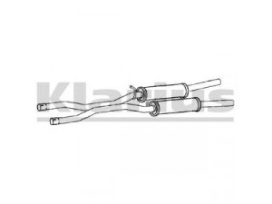 KLARIUS 250646 vidurinis duslintuvas 
 Išmetimo sistema -> Duslintuvas
8E0253409AT, 8E0253409AT