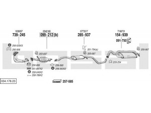 BOSAL 034.178.23 išmetimo sistema 
 Išmetimo sistema -> Išmetimo sistema, visa