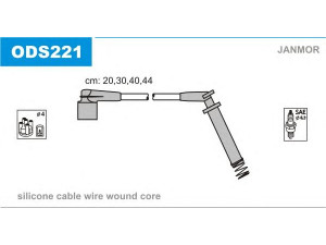 JANMOR ODS221 uždegimo laido komplektas 
 Kibirkšties / kaitinamasis uždegimas -> Uždegimo laidai/jungtys
1612528, 1612543, 1612591, 1612592