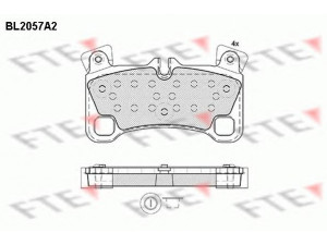 FTE BL2057A2 stabdžių trinkelių rinkinys, diskinis stabdys 
 Techninės priežiūros dalys -> Papildomas remontas
7L0 698 451 C, 955 352 939 61, 955 352 939 62