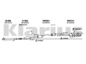 KLARIUS 120381U išmetimo sistema 
 Išmetimo sistema -> Išmetimo sistema, visa