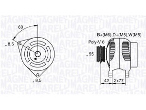 MAGNETI MARELLI 063533100530 kintamosios srovės generatorius 
 Elektros įranga -> Kint. sr. generatorius/dalys -> Kintamosios srovės generatorius
95AB10300DC