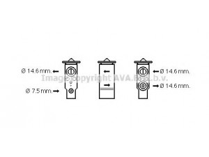 AVA QUALITY COOLING HY1289 išsiplėtimo vožtuvas, oro kondicionavimas 
 Oro kondicionavimas -> Vožtuvai
9760425200, 9760425300