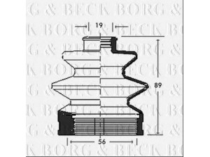 BORG & BECK BCB2723 gofruotoji membrana, kardaninis velenas 
 Ratų pavara -> Gofruotoji membrana