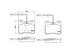 BREMBO P 61 047 stabdžių trinkelių rinkinys, diskinis stabdys 
 Techninės priežiūros dalys -> Papildomas remontas
425090, 425284, 442794, 95569340