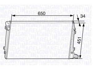 MAGNETI MARELLI 350213143700 radiatorius, variklio aušinimas 
 Aušinimo sistema -> Radiatorius/alyvos aušintuvas -> Radiatorius/dalys
1K0 121 251 DP, 1K0121251DP, 1K0 121 251 AL