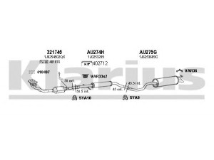 KLARIUS 940548U išmetimo sistema 
 Išmetimo sistema -> Išmetimo sistema, visa