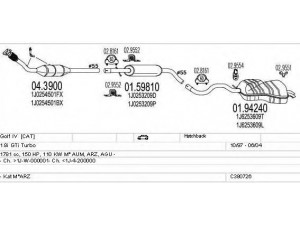 MTS C380726002941 išmetimo sistema 
 Išmetimo sistema -> Išmetimo sistema, visa