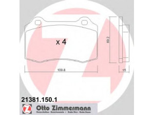 ZIMMERMANN 21381.150.1 stabdžių trinkelių rinkinys, diskinis stabdys 
 Techninės priežiūros dalys -> Papildomas remontas
C2C 24016, C2C 8361, 30645136, 30665552