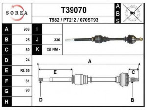 EAI T39070 kardaninis velenas 
 Ratų pavara -> Kardaninis velenas