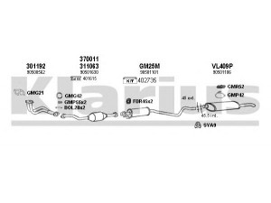 KLARIUS 390918U išmetimo sistema 
 Išmetimo sistema -> Išmetimo sistema, visa