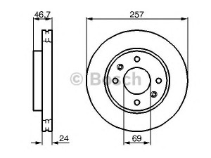 BOSCH 0 986 479 207 stabdžių diskas 
 Stabdžių sistema -> Diskinis stabdys -> Stabdžių diskas
51712 17000, 51712 2D300, 51712 2D310