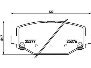 HELLA 8DB 355 020-311 stabdžių trinkelių rinkinys, diskinis stabdys 
 Techninės priežiūros dalys -> Papildomas remontas
7B0698451B, 68144209AA, 68159526AA