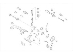 DELPHI VW-14065-F rato pakaba 
 Ašies montavimas/vairavimo mechanizmas/ratai -> Prekių paieška pagal schemą