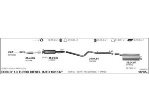 IMASAF 524000074 išmetimo sistema 
 Išmetimo sistema -> Išmetimo sistema, visa