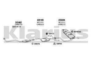 KLARIUS 600569E išmetimo sistema 
 Išmetimo sistema -> Išmetimo sistema, visa